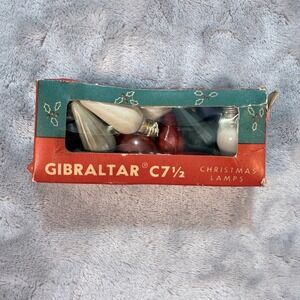 Vintage Gibraltar C7 1/2 Christmas Lamps Multiple Type Candelabra Base UNTESTED